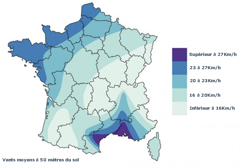 potentiel vent France